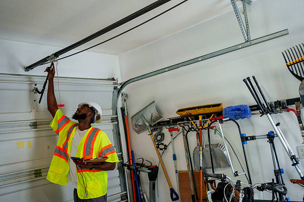 Professional Garage Door Installation technician working in Cullowhee, NC